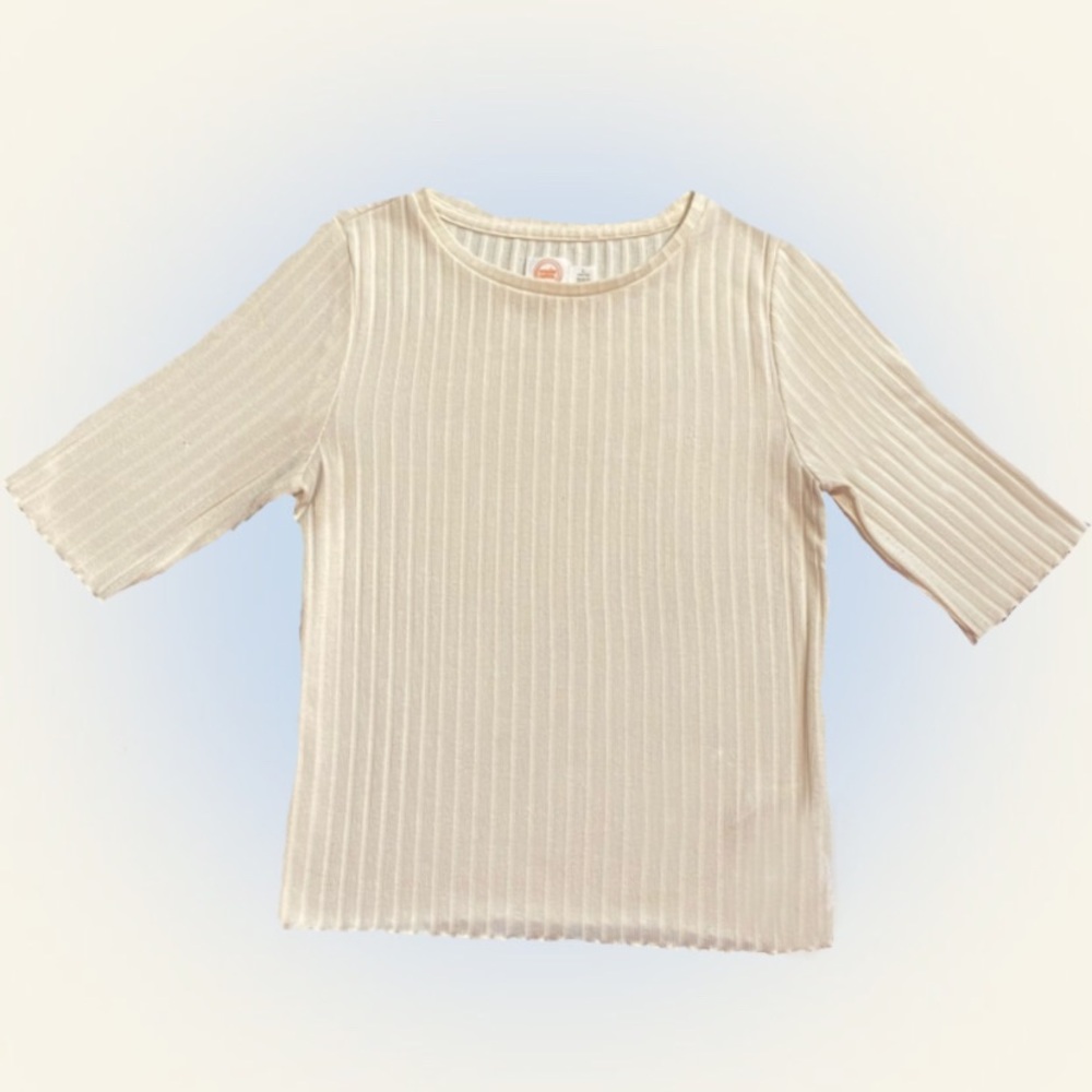 ⊹ ·˚ Wonder Nation white crop top